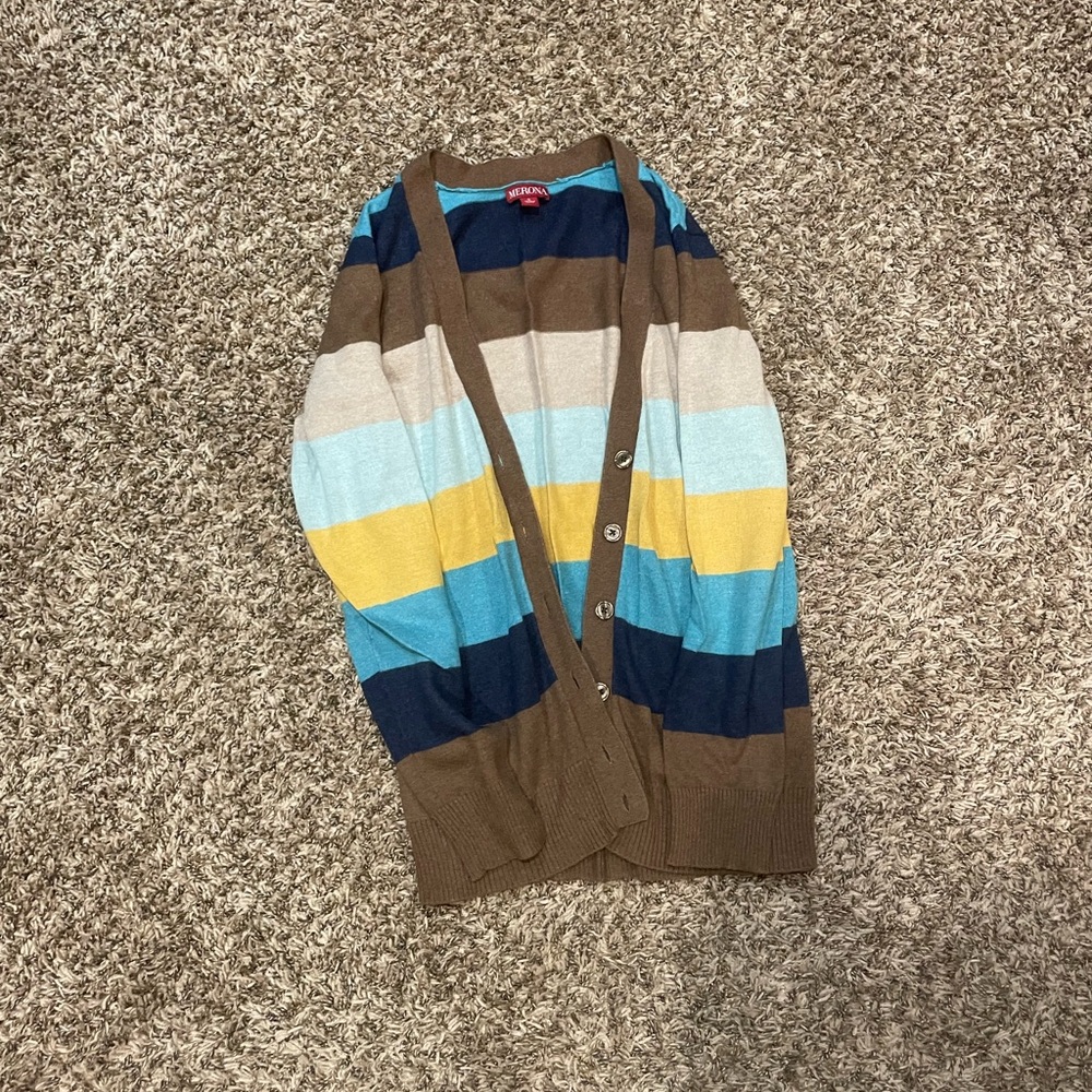 Striped Cardigan Sweater